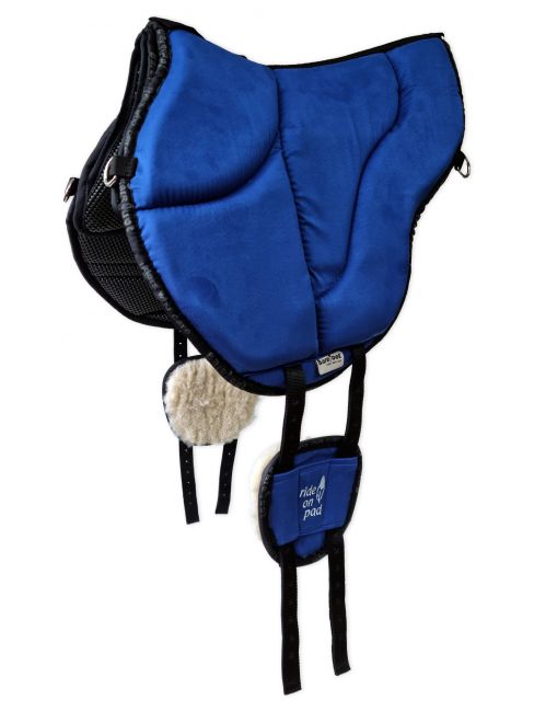 Barefoot® Ride-On-Pad Physio Color i True Blue – bareback pad til ridning uden sadel med skridsikker underside og V-gjordstropper